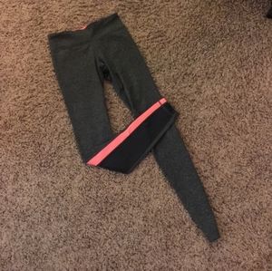 Under Armour neon pink grey leggings XS
